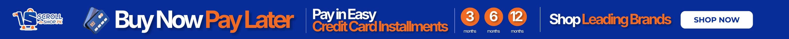 Buy Now Pay Later - flexible 3, 6 & 12 month credit card installments