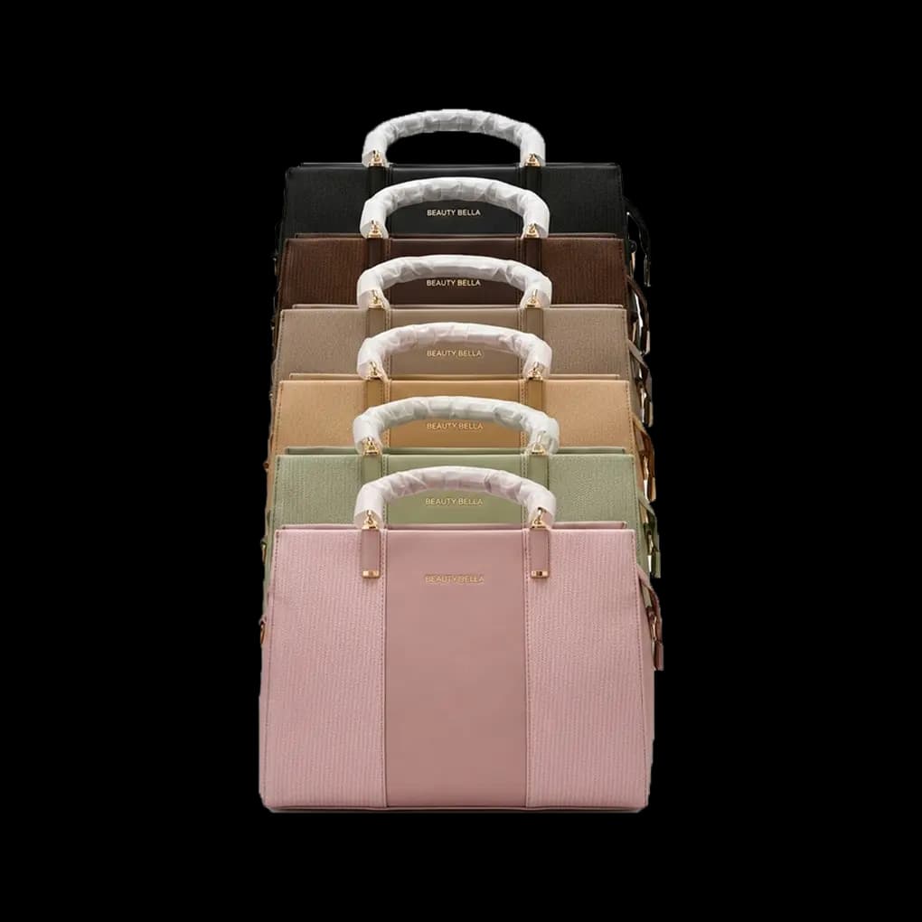 Beauty Bella Textured Panel Handbag with Sophisticated Structured Design