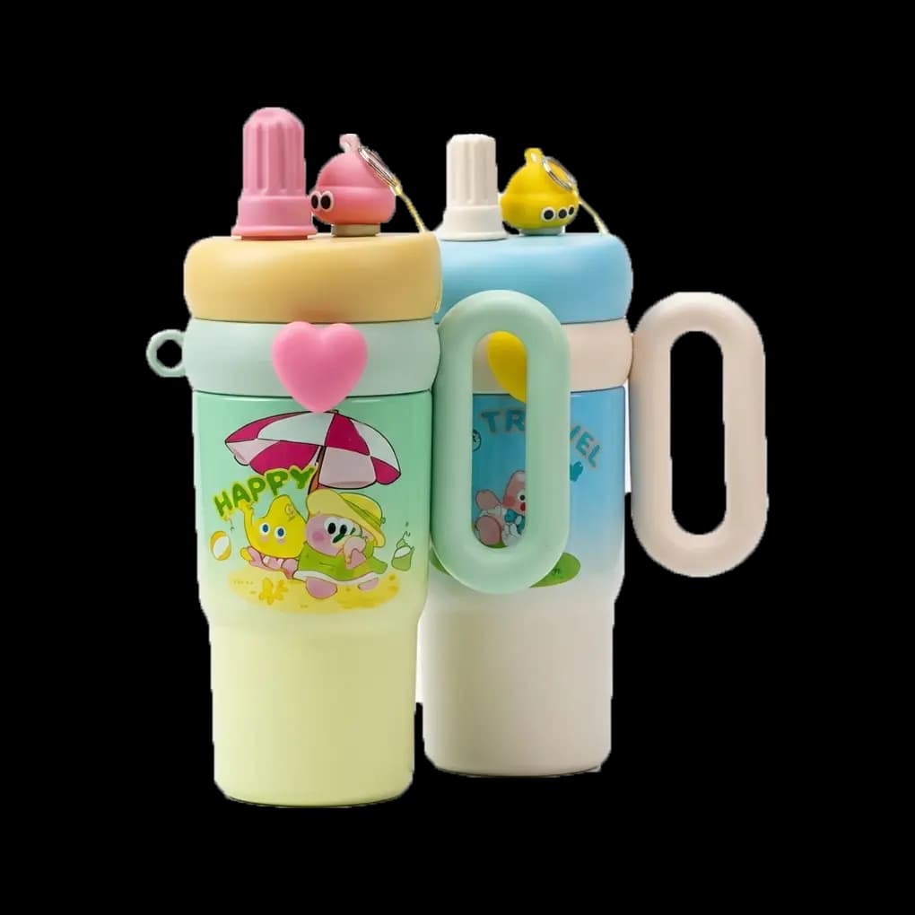 Cute Cartoon Kids Water Bottle with Handle
