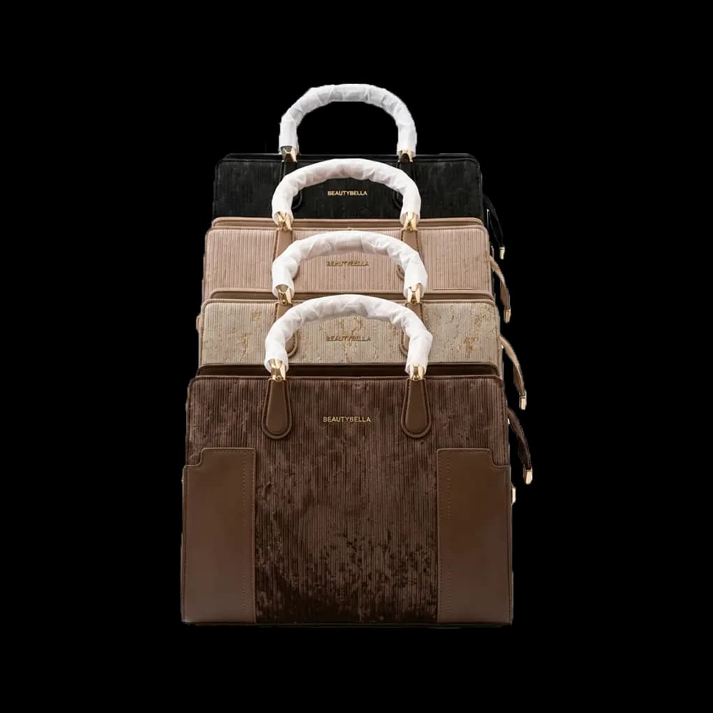 Women’s Elegant Textured Handbag with Side Pockets