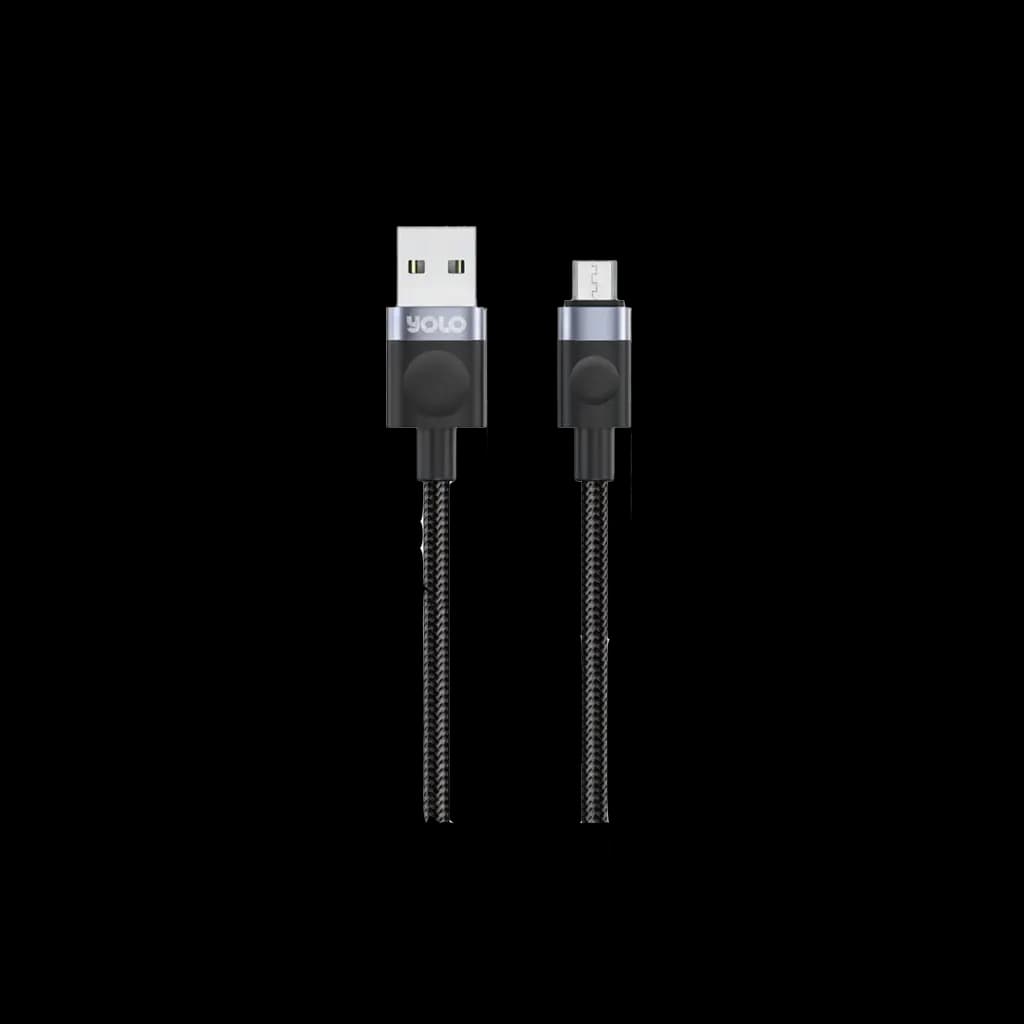 YOLO - Charging Cable USB to Android Fast Charging 1 Meter - Black - Y078