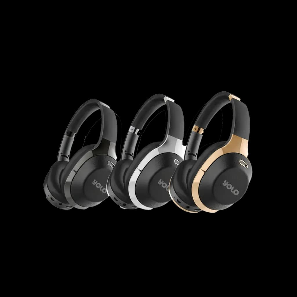 YOLO - Headphones Mars Premium Bass - Black/silver/Gold - H1