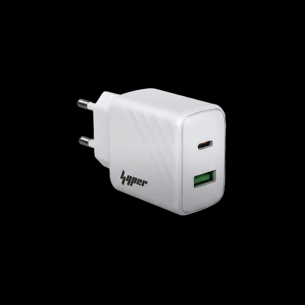 YOLO Hyper - Charger Dual Port 30W USB A to Type-C - Black/White - Y301
