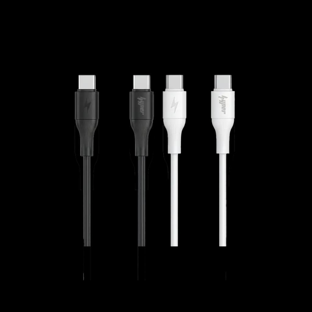 YOLO Hyper - Charging Cable Type-C to Type-C 60W Fast Charging Black/White - Y083