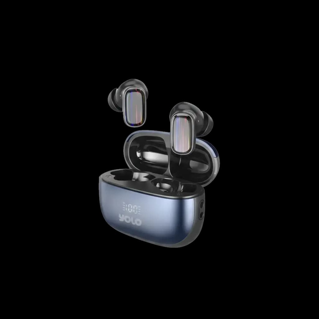 YOLO - Wireless EarBuds Prime ANC+ENC 10mm Bass Boost Driver - Blue/Gold