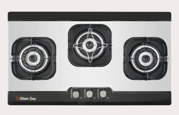 Glam Gas - Built In Hob Galaxy-11 3 Burner Big Size, Heatrayz - G11 (SNS)