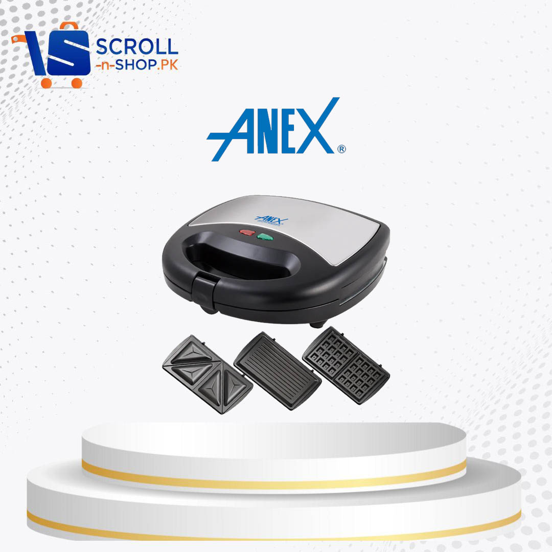 Anex - Sandwich Maker , Waffle,Grill (750 W) - 1039C
