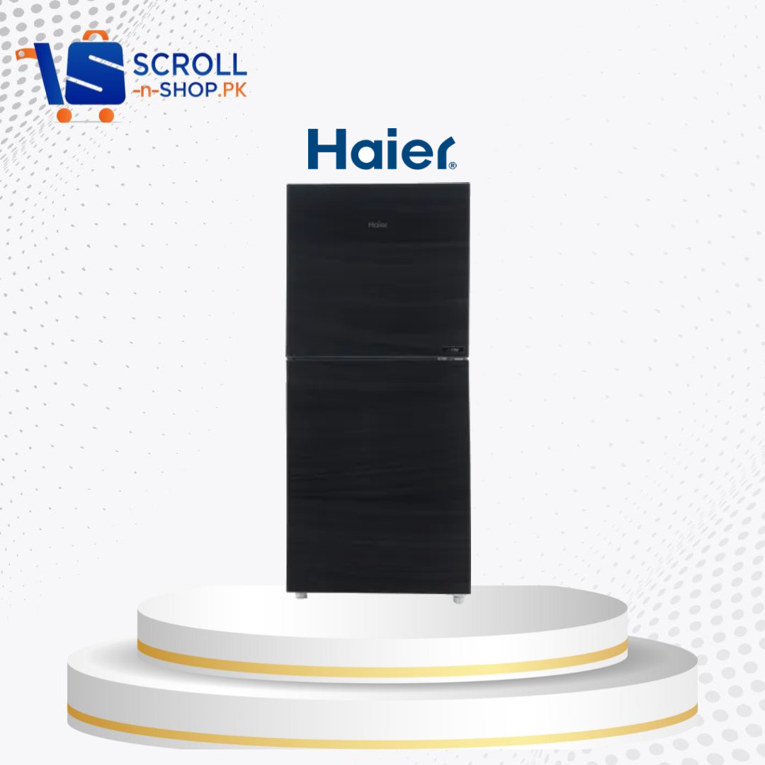 Haier - Refrigerator Double Door Glass E-Star 7.6 Cu ft - HRF 216 EPB