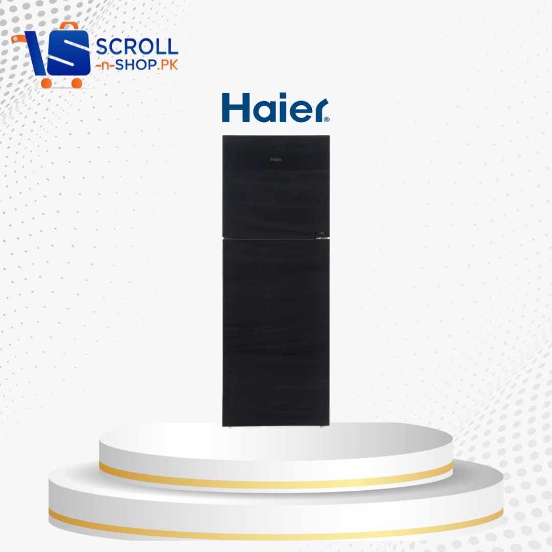 Haier - Refrigerator Double Door Glass E-Star 10 Cu ft - HRF 276 EPB