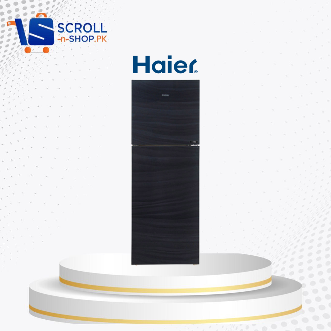 Haier - Refrigerator Double Door Glass E-Star 11 Cu ft - HRF 316 EPB