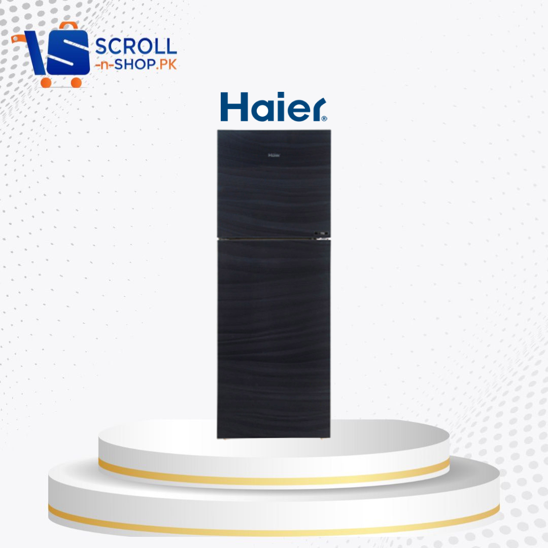 Haier - Refrigerator Double Door Glass E-Star 12 Cu ft - HRF 346 EPB