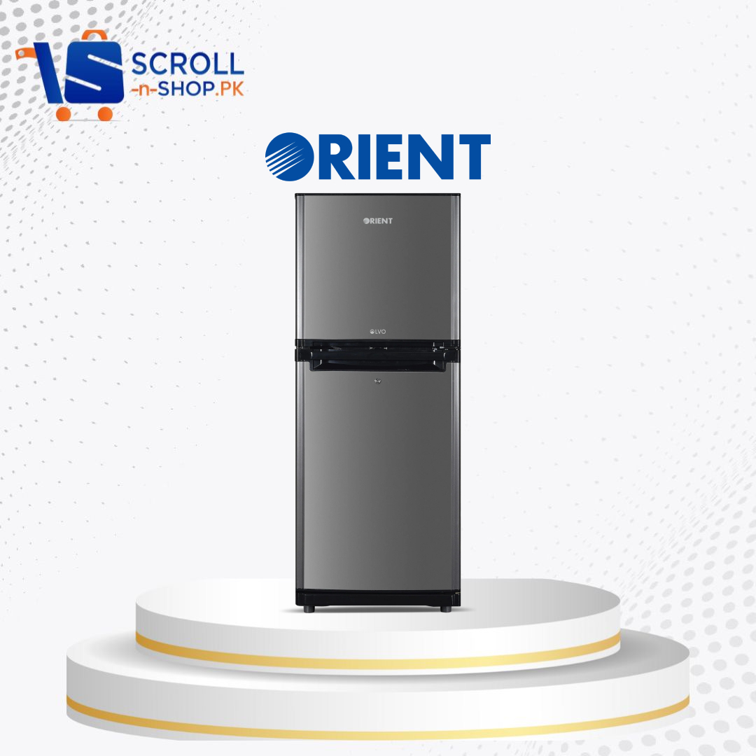 Orient - Refrigerator Double Door 13 Cu ft - ICE 380 Hairline Silver